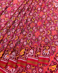 Red & Pink Manekchowk Patola Saree