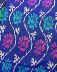 Red & Blue Fancy Flower Patola Saree