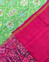 Pink & Light Green Strar Narikunj Patola Saree