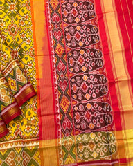 Red & Yellow Navratan Patola Saree