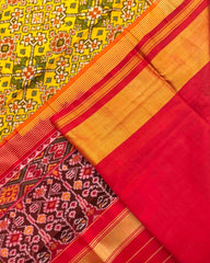 Red & Yellow Navratan Patola Saree