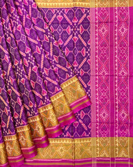 Pink & Purple Manekchowk Patola Saree