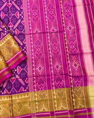 Pink & Purple Manekchowk Patola Saree