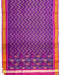 Pink & Purple Zig Zag Design Patola Saree