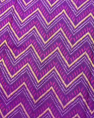 Pink & Purple Zig Zag Design Patola Saree