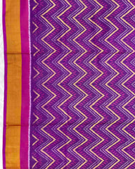 Pink & Purple Zig Zag Design Patola Saree