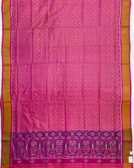 Pink Zig Zag Patola Saree