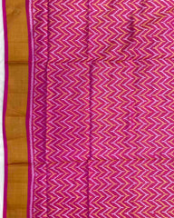 Pink Zig Zag Patola Saree