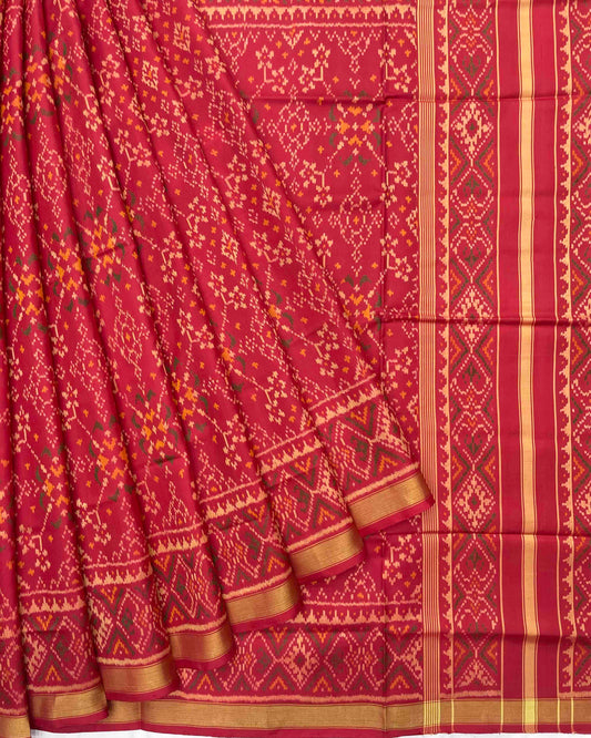 Red Navratan Patola Saree