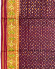 Red & Maroon Booty Design Patola Saree