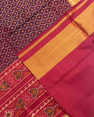 Red & Maroon Booty Design Patola Saree