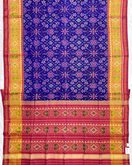 Red & Blue Navratan Patola Saree