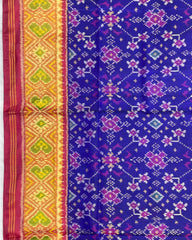 Red & Blue Navratan Patola Saree