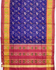 Red & Blue Narikunj Patola Saree