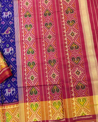 Red & Blue Narikunj Patola Saree