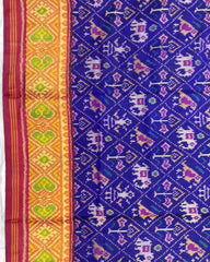 Red & Blue Narikunj Patola Saree