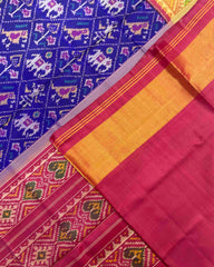 Red & Blue Narikunj Patola Saree