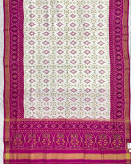 Pink & White Panchanda Patola Saree