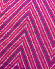 Pink Zig Zag Lining Patola Saree