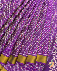 Purple Booty Design Patola Saree