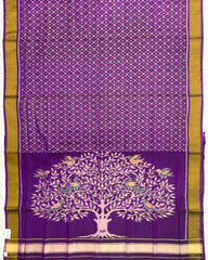 Purple Booty Design Patola Saree