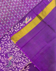 Purple Booty Design Patola Saree