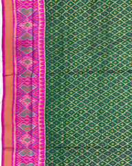 Pink & Green Booty Design Patola Saree