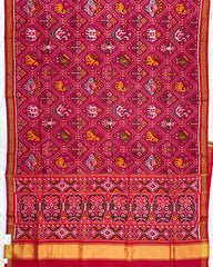 Red & Pink Narikunj Patola Saree