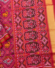 Red & Pink Narikunj Patola Saree