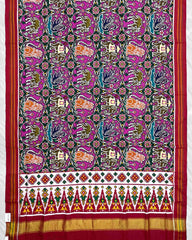 Red & Pink Chhabdi Narikunj Patola Saree