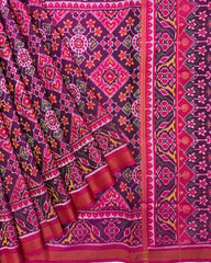 Pink & Purple Navratan Manekchowk Mix Patola Saree