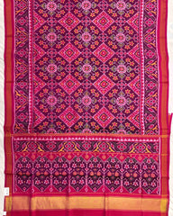 Pink & Purple Navratan Manekchowk Mix Patola Saree