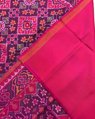 Pink & Purple Navratan Manekchowk Mix Patola Saree