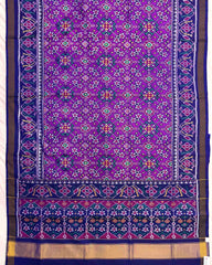 Blue & Purple Navratan Patola Saree