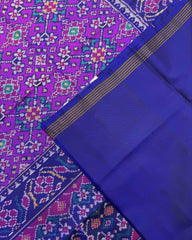 Blue & Purple Navratan Patola Saree