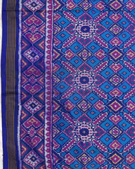 Blue & Turquoise Manekchowk Patola Saree