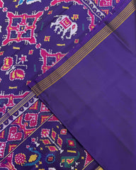 Purplish Blue Big Figure Narikunj Patola Saree