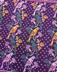 Pink & Purple Fancy Parrot Twill Patola Saree