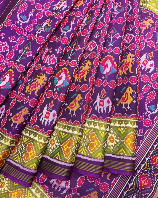 Purple Narikunj Patola Saree