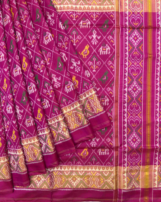 Pink Narikunj Patola Saree