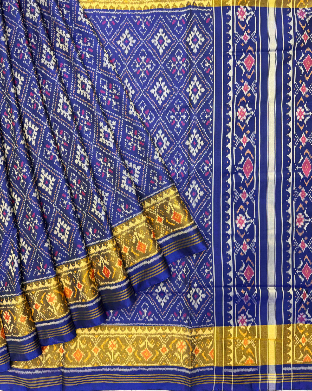 Blue Panchanda Patola Saree