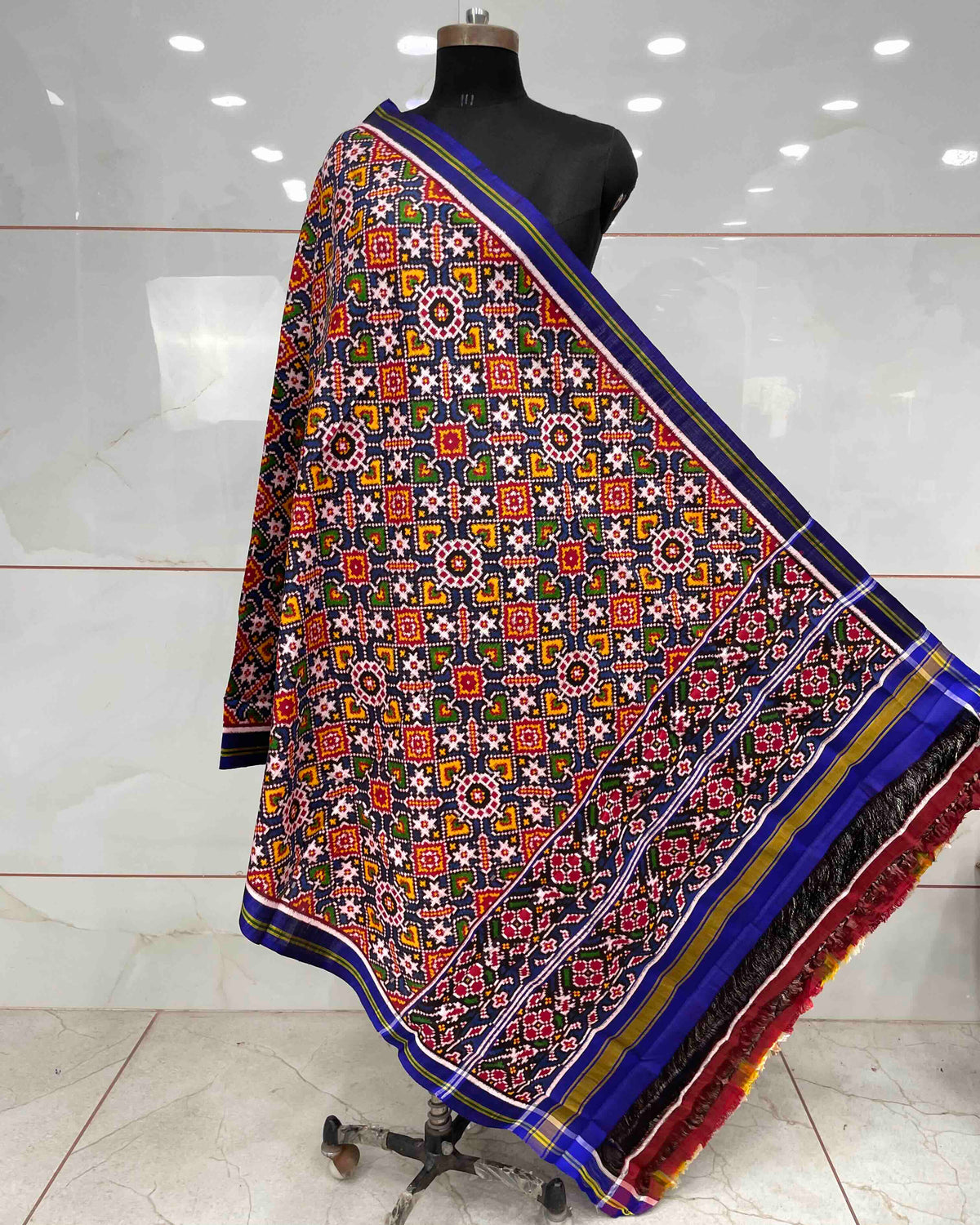 Blue Manekchowk Patola Dupatta