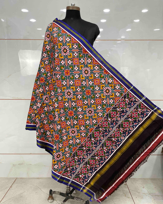 Blue & Turquoise Manekchowk Patola Dupatta