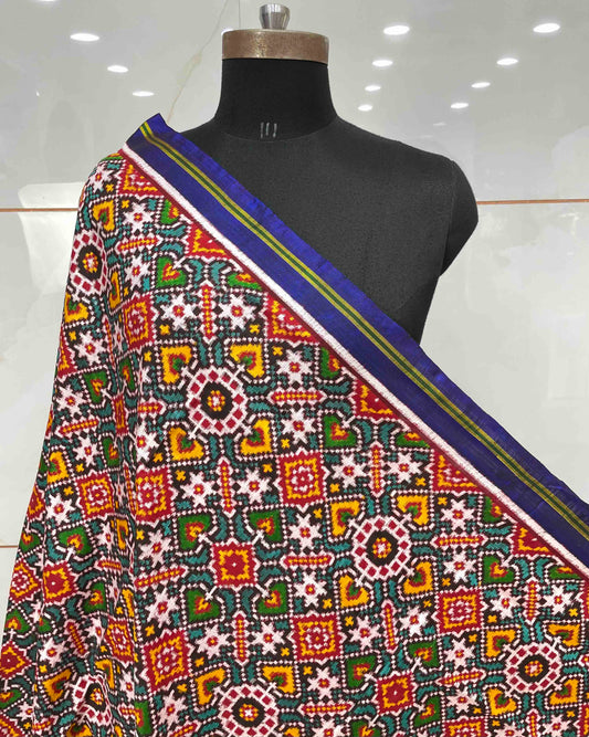 Blue & Turquoise Manekchowk Patola Dupatta