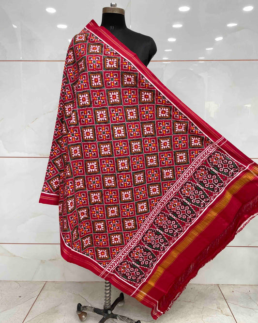 Red Panchanda Patola Dupatta