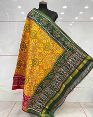 Yellow Ganga Jamuna Navratan Patola Dupatta