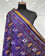 Blue Narikunj Patola Dupatta