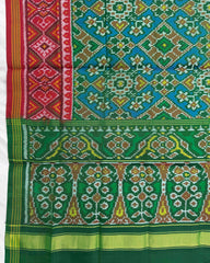 Blue Ganga Jamuna Navratan Manekchowk Mix Patola Dupatta