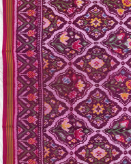 Pink & Purple Flower Patola Dupatta