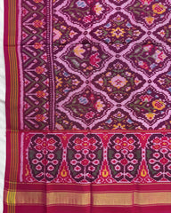 Pink & Purple Flower Patola Dupatta